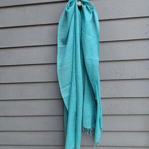 Peruvian Collection Teal 100% Fine Wool Scarf